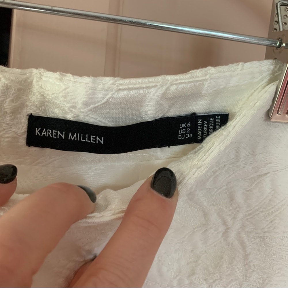 Karen Millen White Floral Skirt - Picture 9 of 12